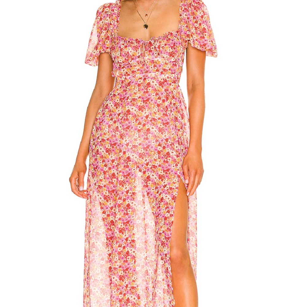 For Love & Lemons Felicia Midi Dress - Small